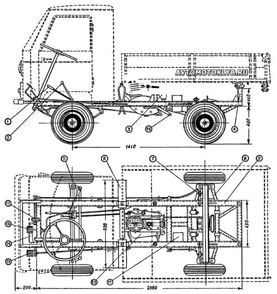 Основные узлы и конструкция самодельного мини-грузовика Основные узлы и конструкция самодельного мини-грузовика