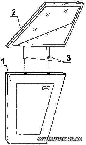 Схема установки бокового окна на двери Схема установки бокового окна на двери