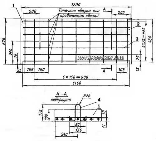 Армирование плиты покрытия Армирование плиты покрытия